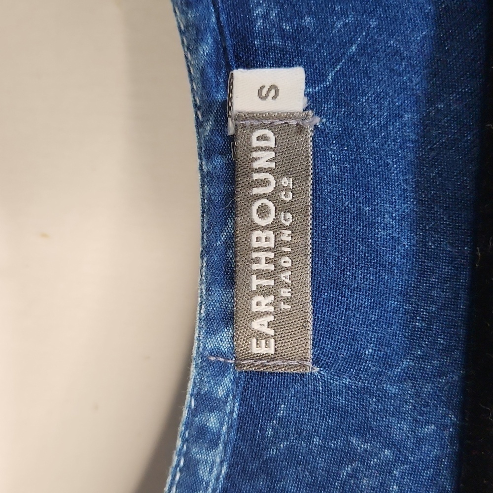 Earthbound Trading Co. Blue Chambray Cowgirl Dress - Sz S, NWOT - Picture 5 of 8